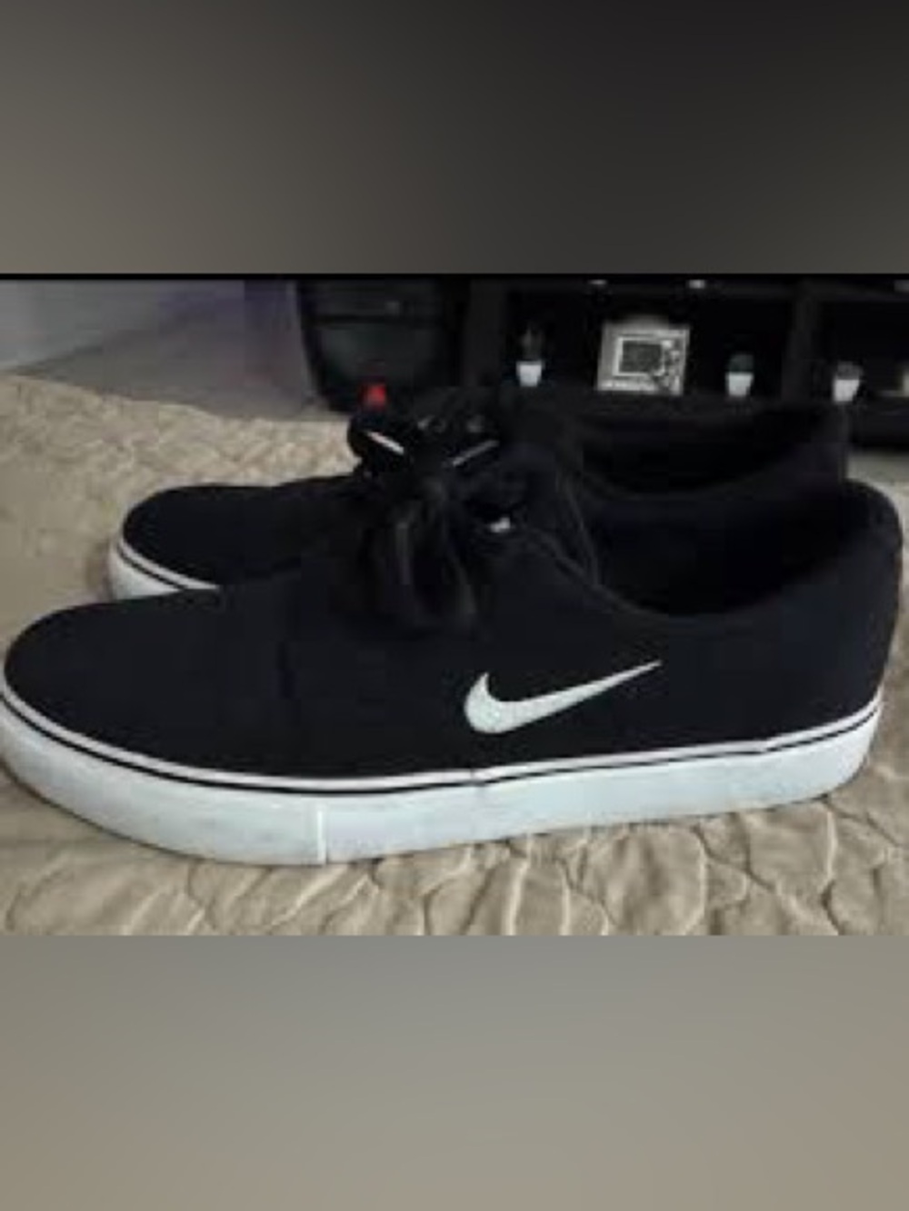 Nike Black & White Low-Top Canvas Sneaker